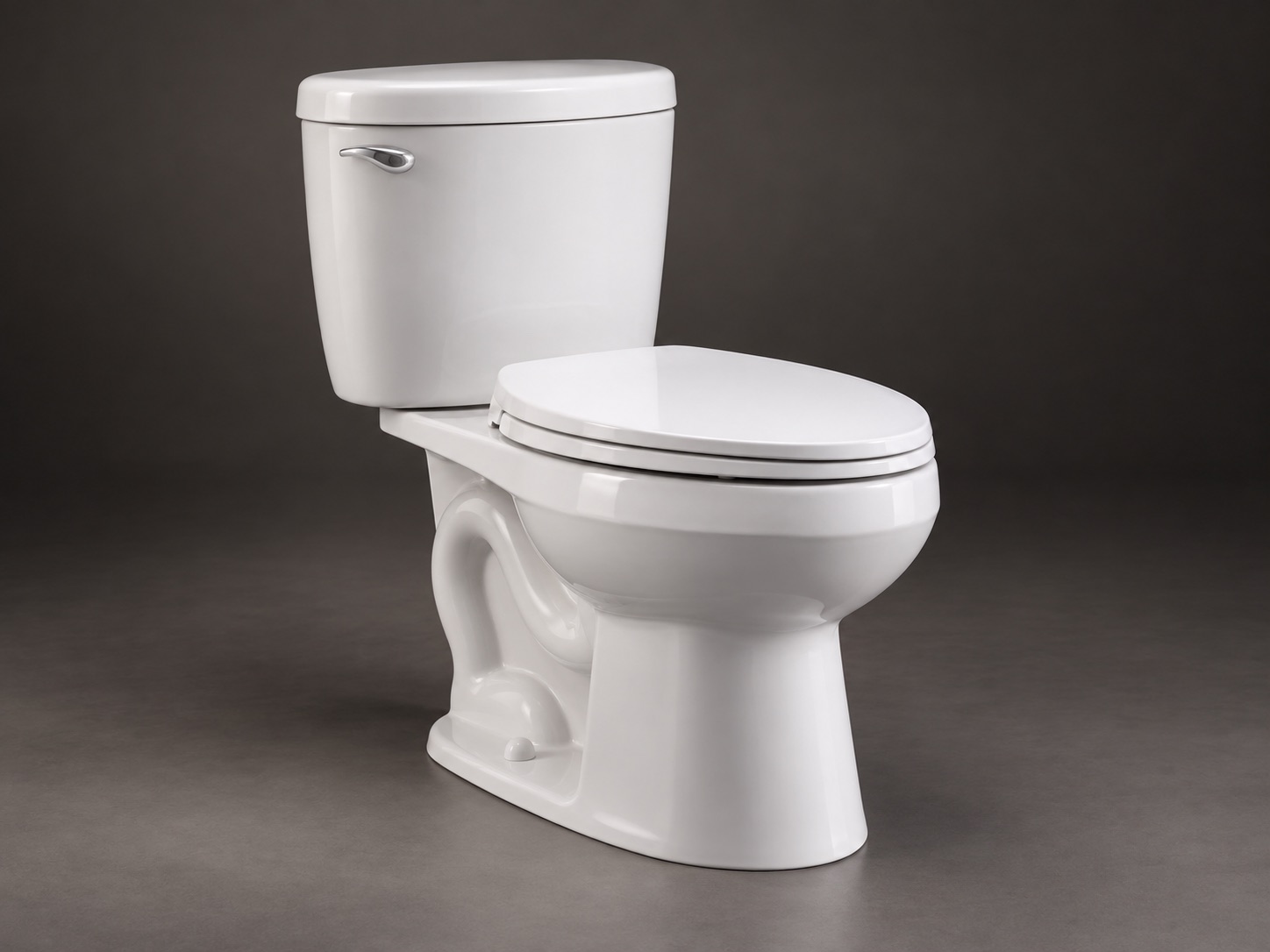 Two-piece toilet configured for market installation